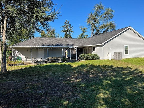 Side view of back patio