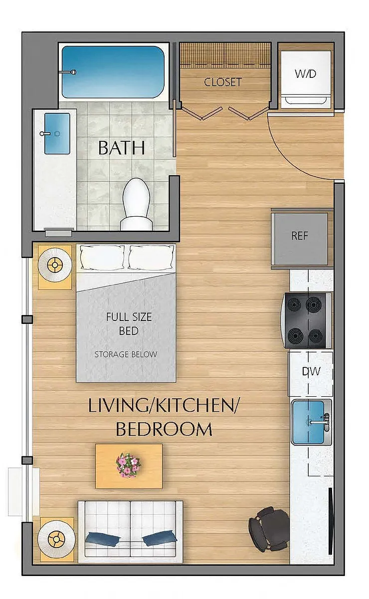 Floor plan Studio F