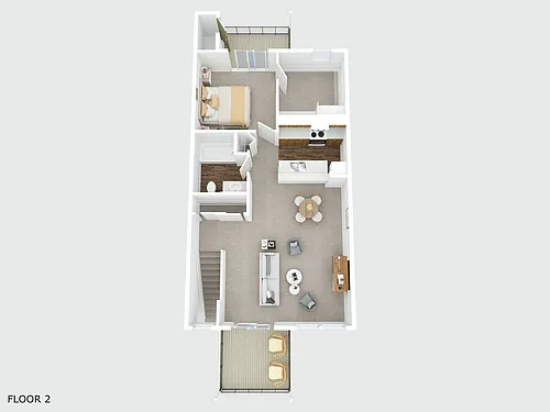 Floor plan 1 Bedroom Lakeview