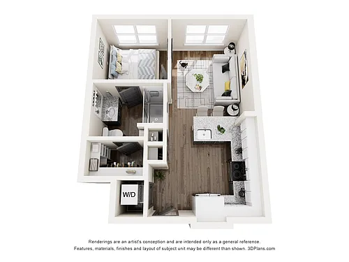 Floor plan 1 Bed 1 Bath S1