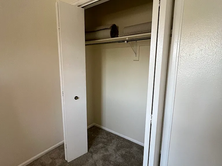 Bedroom closet. New carpeting and paint.