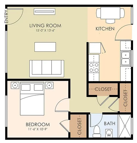 Floor plan 1X1