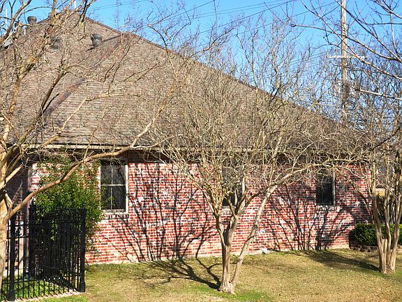 Exterior end of building