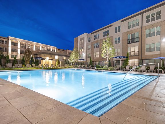 Resort-style pool with ample seating areas