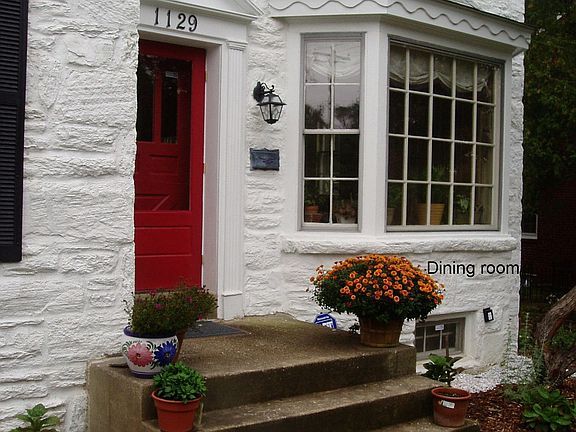 Front steps dining room window
