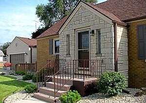 Inviting Stone Front Entrance 