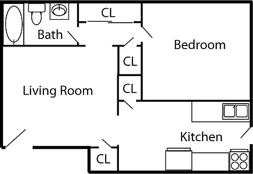 Floor plan 1 Bedroom