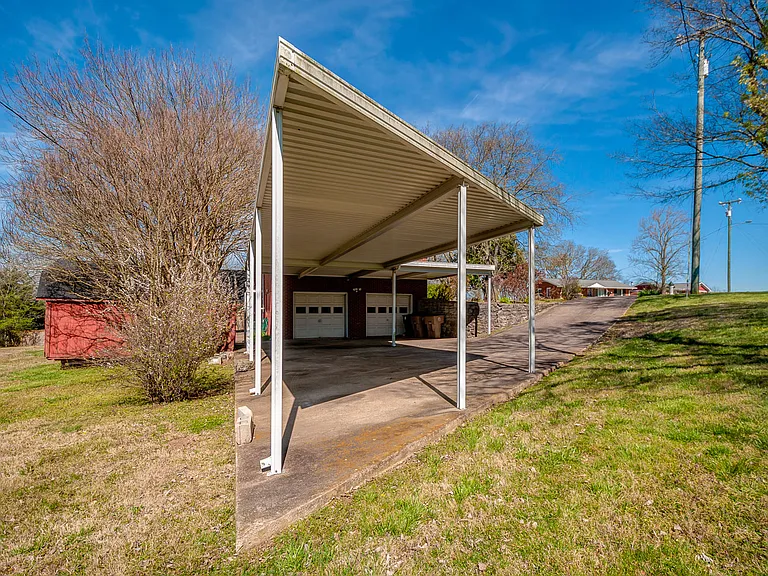 Covered parking area