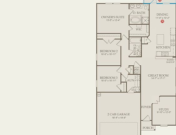 Independence Floor Plan, Quick Move-in Home, Floor 1