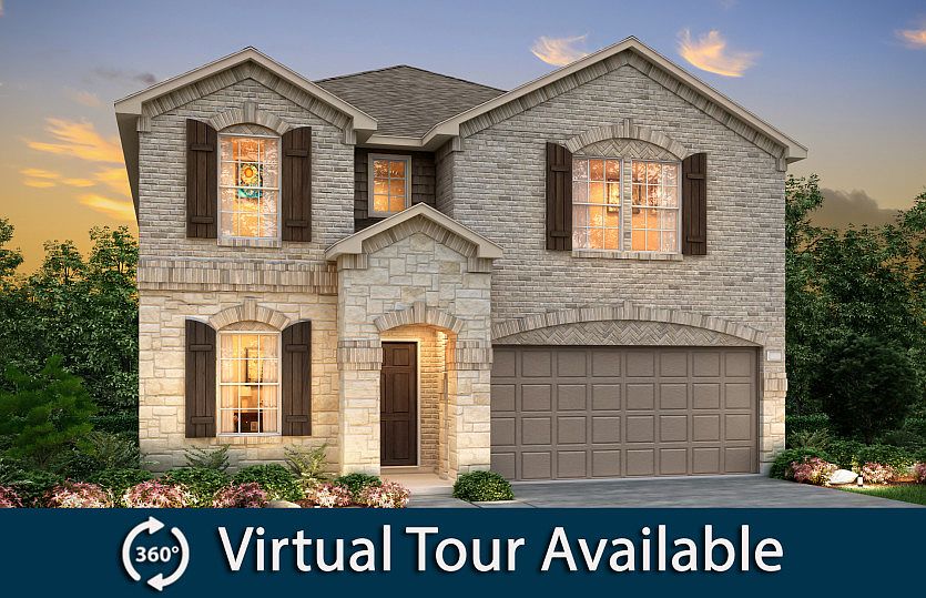 The Kisko, a two-story home with 2-car garage, shown with Home Exterior Q