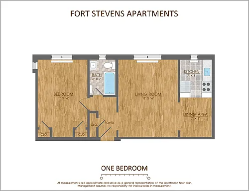 Floor plan One Bedroom