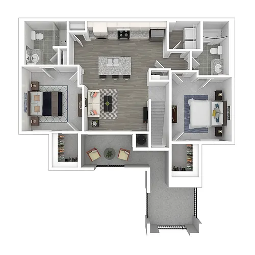 Floor plan 2X2 C - Sundeck