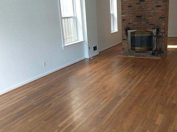 Living room with working fireplace