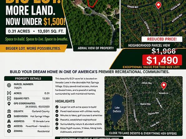 Venado Ln, Hot Springs Village, AR 71909