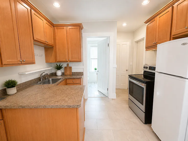 large storage pantry in the back hall