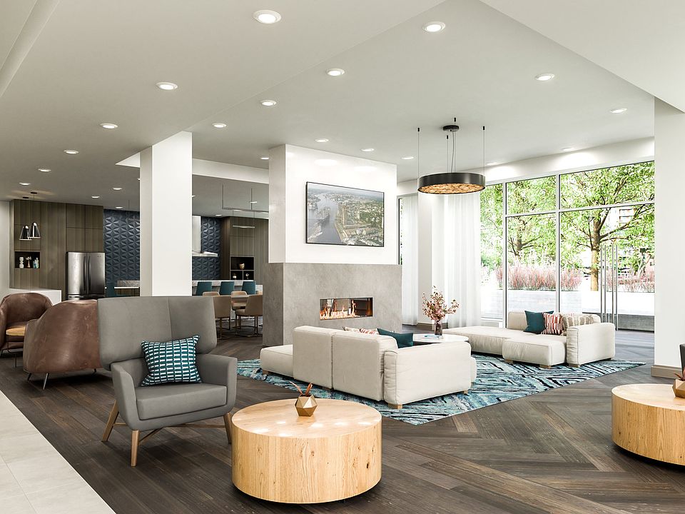 Lounge in luxury in our comfortable community living room and gourmet kitchen.