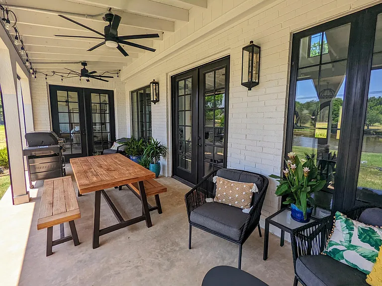 Relaxing back patio space.