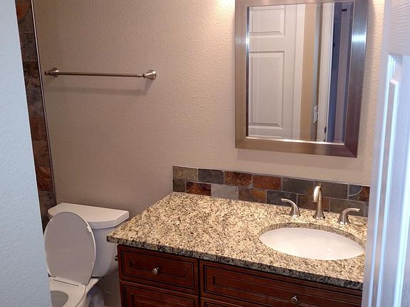 new granite in bathroom and kitchen!