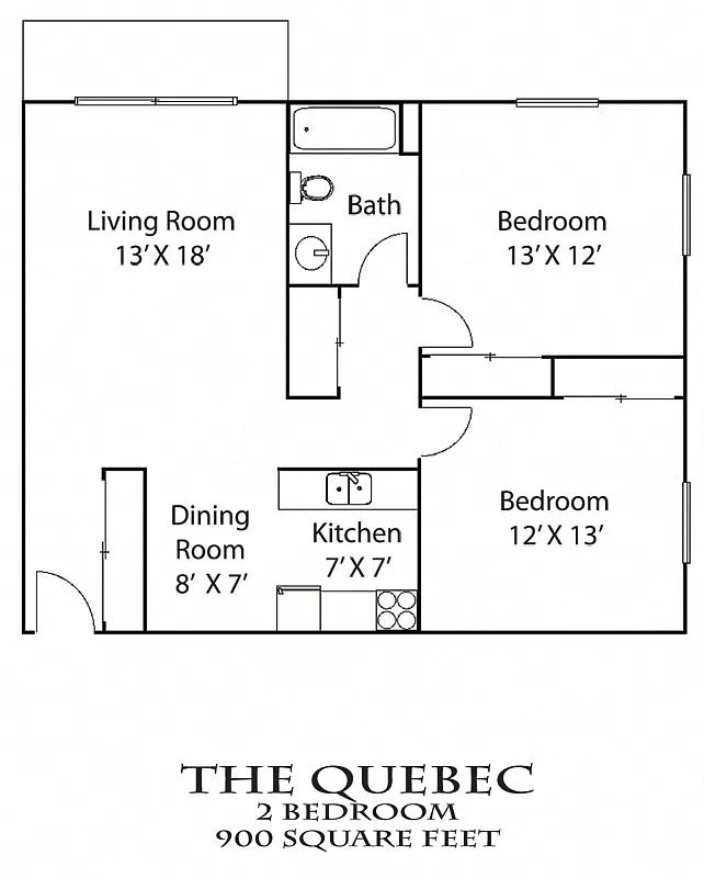 Floor plan Quebec - Renovated