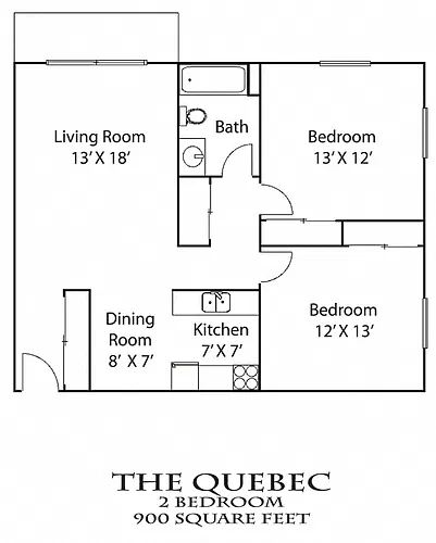 Floor plan Quebec - Renovated