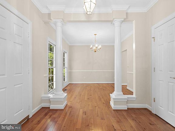 Hardwood in foyer and dining room