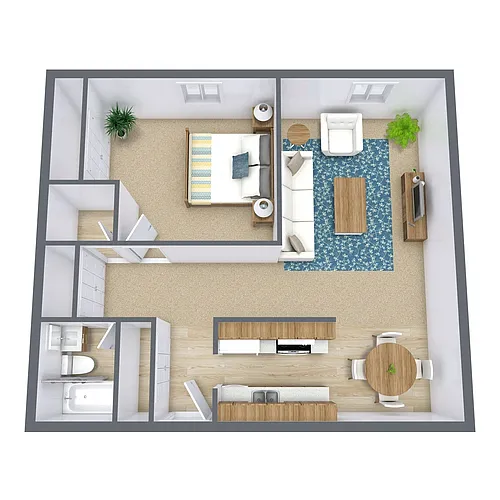 Floor plan One Bedroom 11A
