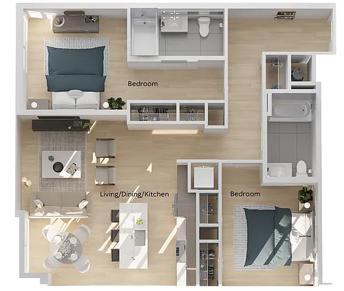 Floor plan Two Bedroom