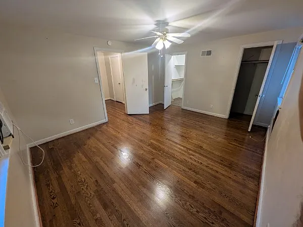 Two closets in upstairs east bedroom.