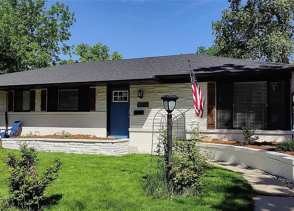 Front of the house with detached, finished, two-car garage