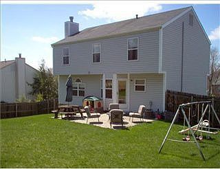 Privacy fence makes this a great yard to play and entertain. Cement patio is g