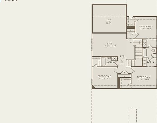 Woodland Floor Plan, Quick Move-in Home, Floor 2