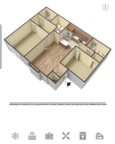 Floor plan Two Bedroom Two Bath