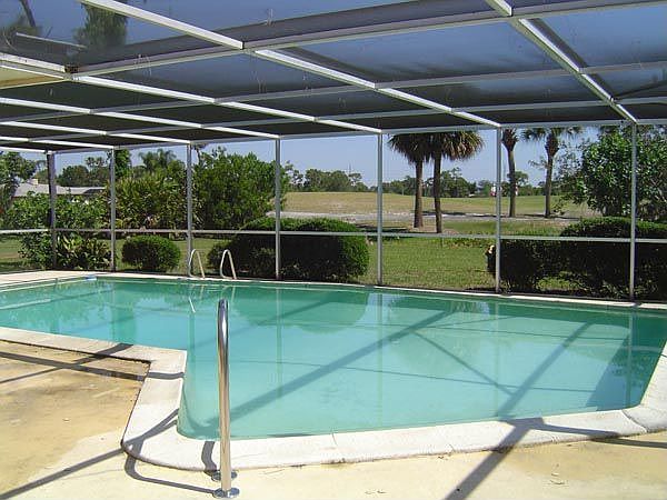 pool and golf course