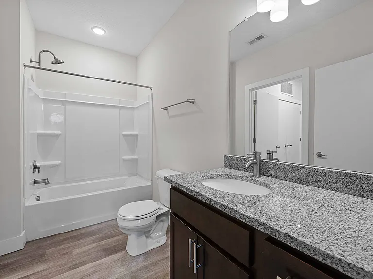 Bathroom with Tub and Granite Vanity Bathroom with Tub and Granite Vanity