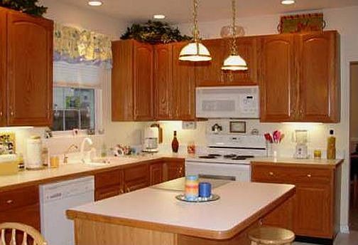 Well appointed kitchen with lots of lighting upgrades