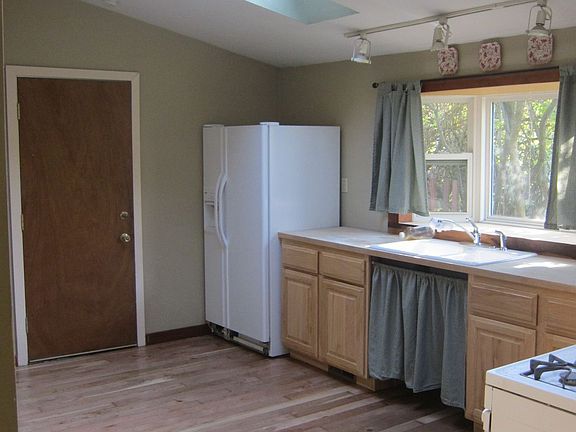 Sunny kitchen with skylights