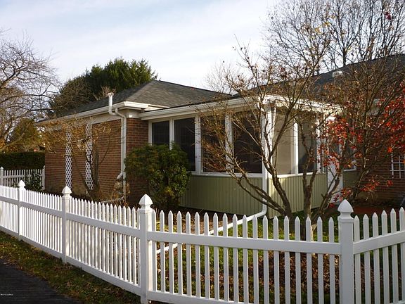 Fenced patio area