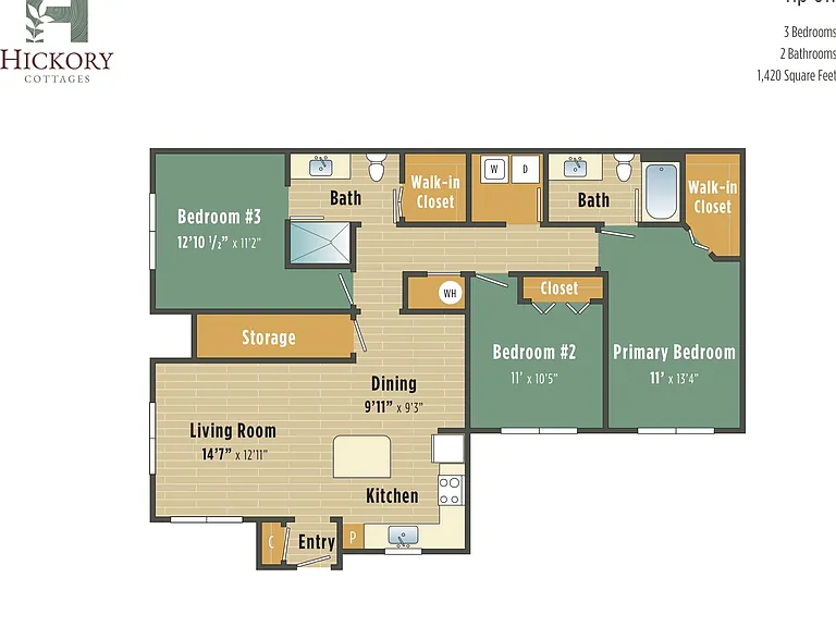 Hickory Cottages Apartment Homes — Photo 85