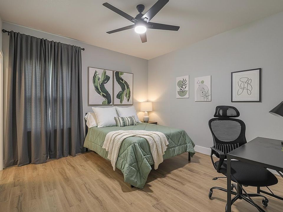 Spacious room, huge closet, desk chair and bed. TV can be added upon request.