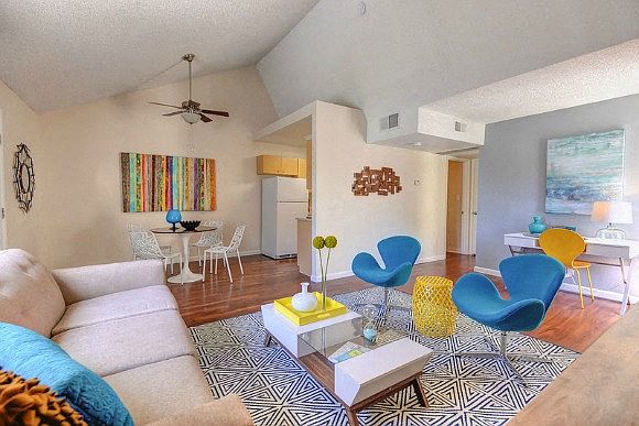 Living Room with View of Dining Area