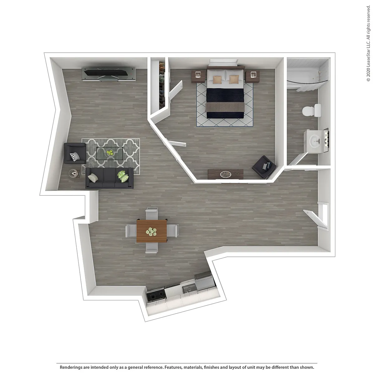 Floor plan 1x1D
