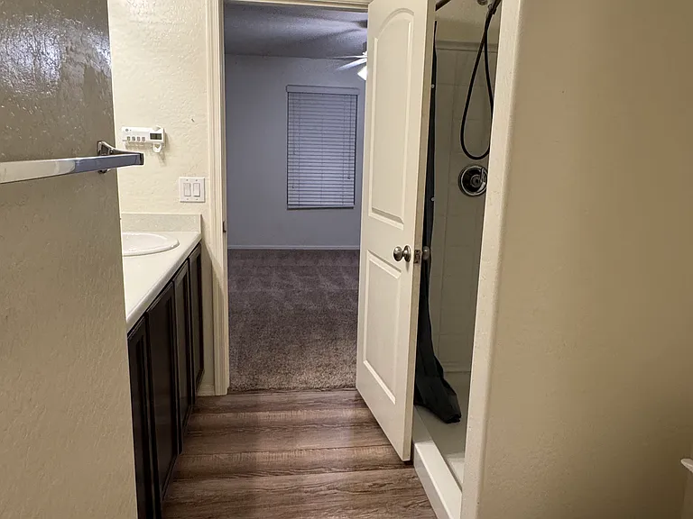 Master closet into bathroom