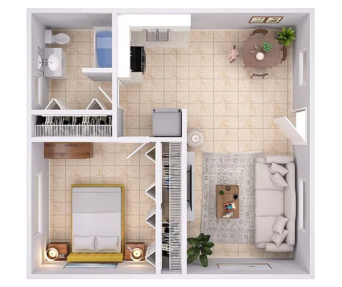 Floor plan 1x1R