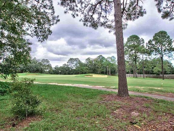 Golf course behind the building