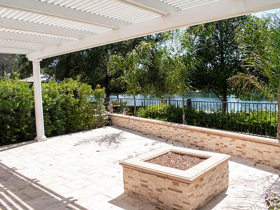 Backyard Patio With Firepit