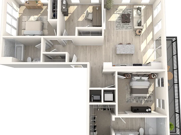 C2.0 | Three Bedroom, Two Bathroom C2.0 | Three Bedroom, Two Bathroom