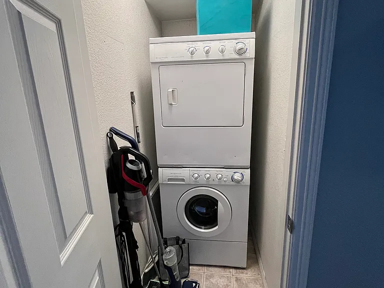 Washer and dryer.
