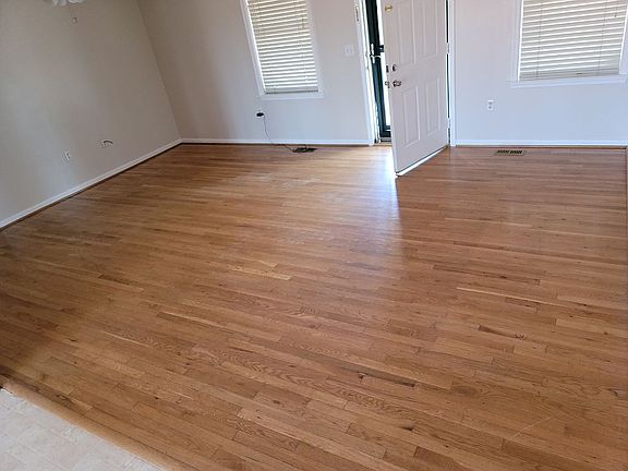 Living room with hardwood fl