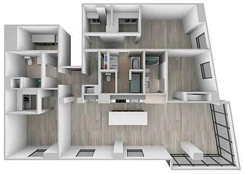Floor plan Residences 06 (3BR/3BA)