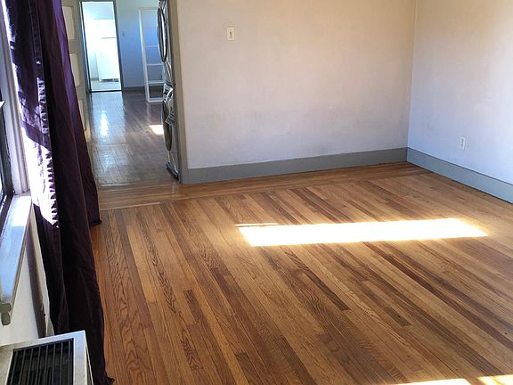 View from the bedroom into the living area